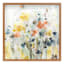 Glass Framed Multicolor Floral Print Wall Art, 21"