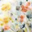 Glass Framed Multicolor Floral Print Wall Art, 21"