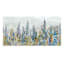 Blue Floral Canvas Wall Art, 40x20