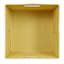 REAL SIMPLE Yellow Stripe Modular Storage Cube, 13"