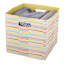 REAL SIMPLE Yellow Stripe Modular Storage Cube, 13"