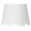 White Scallop Tapered Drum Oversized Lamp Shade, 13x17x12