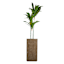 Tall Travertine Cube Planter, Medium