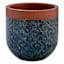 Honeybloom Blue Calista Ceramic Outdoor Planter, Large