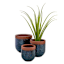 Honeybloom Blue Calista Ceramic Outdoor Planter, Large