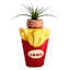 French Fries Outdoor Garden Statue, 18"