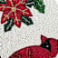 Classic Christmas Cardinal Fully Beaded Placemat, 14"