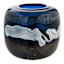 Ty Pennington Blue Art Glass Vase, 6"