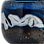 Ty Pennington Blue Art Glass Vase, 6"