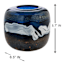 Ty Pennington Blue Art Glass Vase, 6"