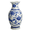 Providence Blue & White Floral Porcelain Vase, 12"