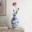 Providence Blue & White Floral Porcelain Vase, 12"