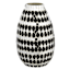 Found & Fable Black & Silver Mosaic Vase, 10"
