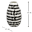 Found & Fable Black & Silver Mosaic Vase, 10"