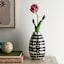Found & Fable Black & Silver Mosaic Vase, 10"