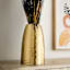 Gold Hammered Vase, 10"