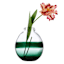 Found & Fable Green Dipped Glass Vase, 10"