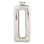 Silver Rectangular Cutout Ceramic Vase, 15"