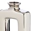 Silver Rectangular Cutout Ceramic Vase, 15"