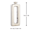 Silver Rectangular Cutout Ceramic Vase, 15"