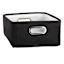 Black Rectangle Fabric Storage Basket, Large