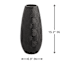 Found & Fable Eileen Black Ceramic Vase, 15"