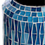 Blue Mosaic Glass Vase, 16"