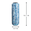 Blue Mosaic Glass Vase, 16"