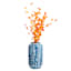 Blue Mosaic Glass Vase, 9"