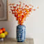 Blue Mosaic Glass Vase, 9"