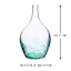 Clear Glass Vase with Aqua Bubbles, 16"