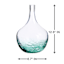 Clear Glass Vase with Aqua Bubbles, 13"