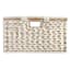 Found & Fable White Rattan Rectangle Basket with Wooden Handle, Large