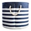 Providence Blue Striped Round Storage Basket, Large