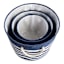 Providence Blue Striped Round Storage Basket, Large