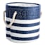Providence Blue Striped Round Storage Basket, Small
