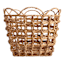 Providence Scallop Edge Water Hyacinth Storage Basket, Large