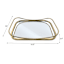 Gold Tray with Glass Insert, 15"