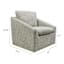 Loren Swivel Accent Chair, Stone