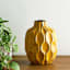 Honeybloom Katherine Yellow Ceramic Short Neck Vase, 8"