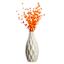 Honeybloom Katherine White Textured Vase, 15"