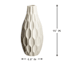 Honeybloom Katherine White Textured Vase, 15"