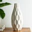 Honeybloom Katherine White Textured Vase, 15"