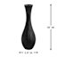 Black Wooden Vase, 18"