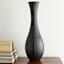 Black Wooden Vase, 18"