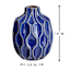 Katherine Navy Ceramic Vase, 8"