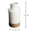 Honeybloom White Ceramic Vase, 10"