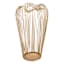 Providence Gold Metal Wire Hurricane Vase, 14"