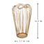 Providence Gold Metal Wire Hurricane Vase, 14"