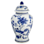 Providence Blue & White Floral Porcelain Jar, 11"